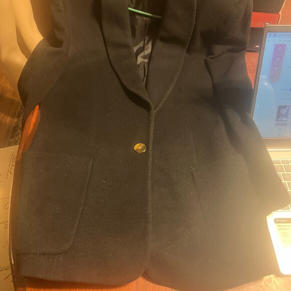 Vintage Saks Fifth Avenue Women's Sz 12 Blazer Black Feels like Wool Old Money - Picture 9 of 16